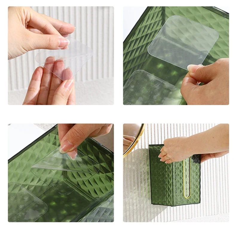 A21I-Household Tissue Box Transparent Desktop Tissue Box Pumping Paper Storage Box Living Room Dining Roo