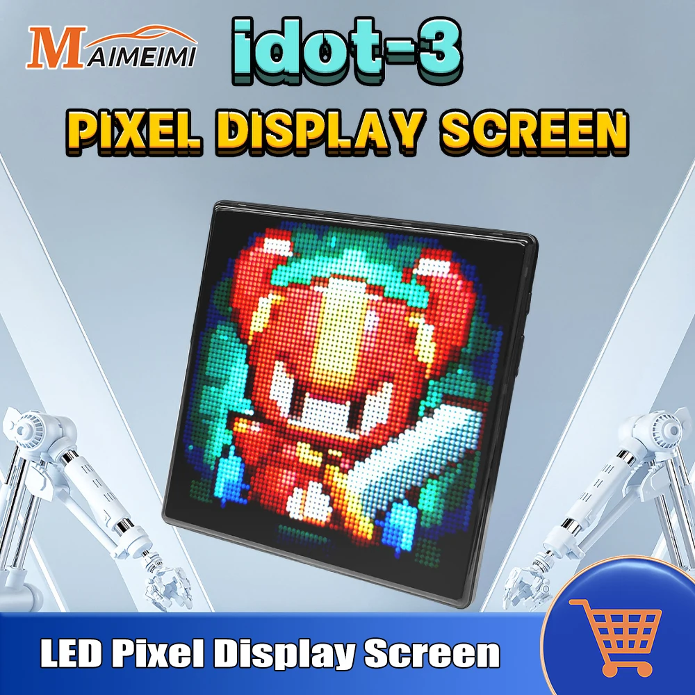 LED Pixel Display Screen Art Photo Frame APP Control 32x32 64x64 Pixels Creative Anime Fun Text Gaming Room Decor Pixel Screen