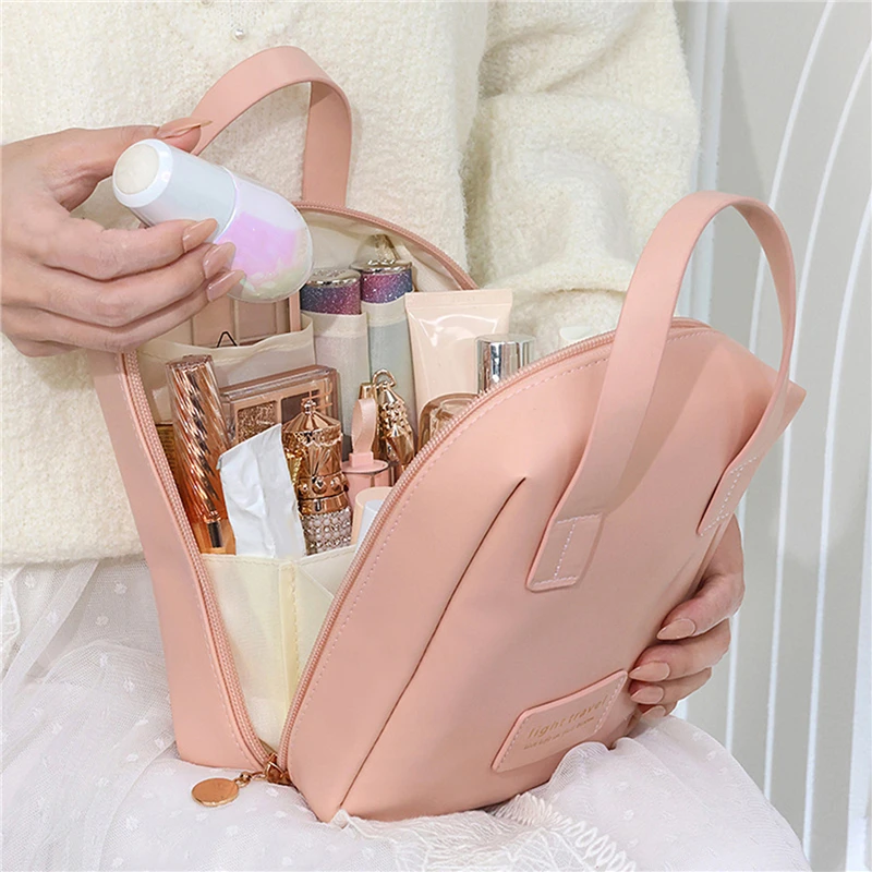 Women Portable High Appearance Cosmetic Bag Large-capacity Travel Washing Case Three-dimensional Makeup Storage Bags