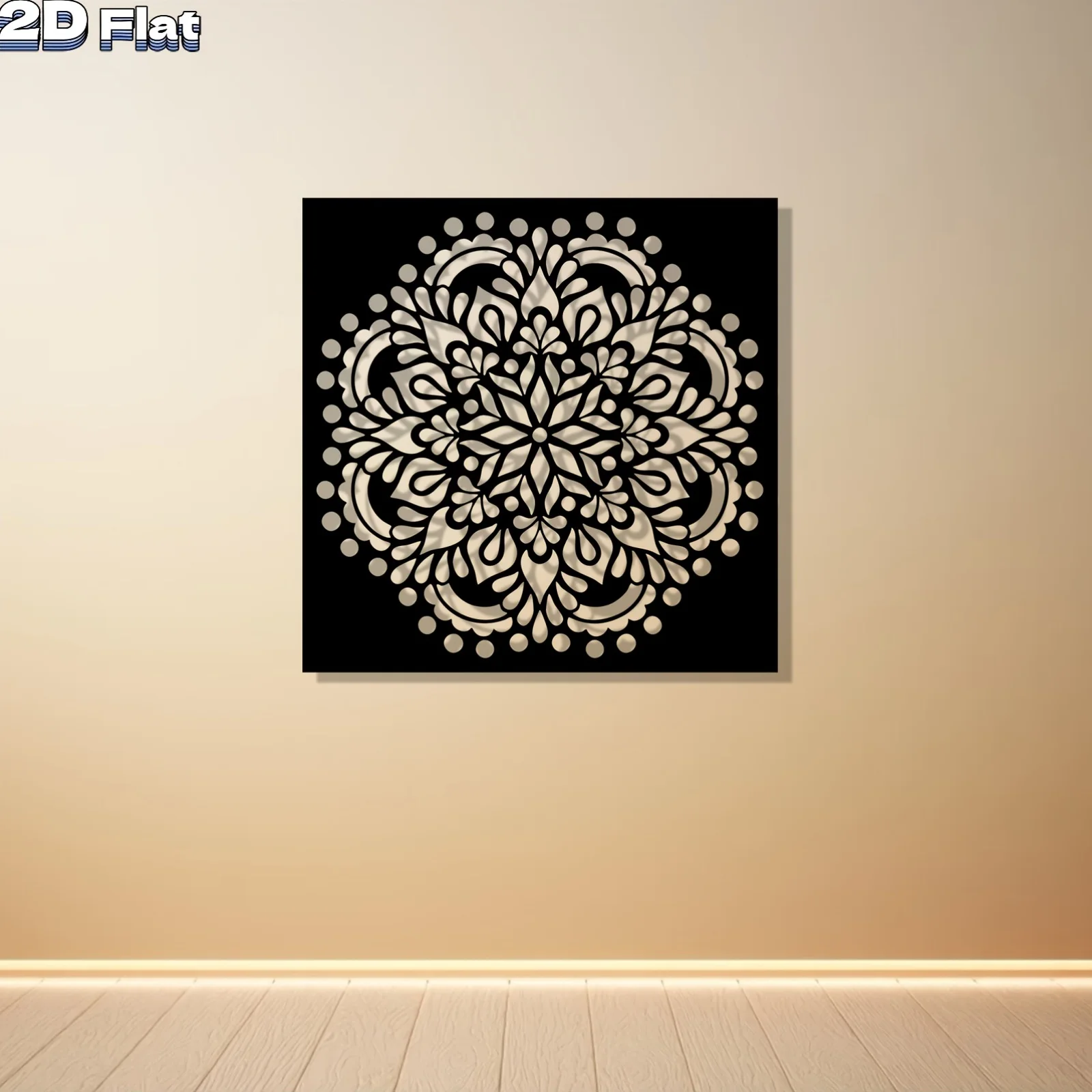 Mandala Metal Wall Art,Mesmerizing Iron Statue Mural,Living Room Garden Fence Indoor Outdoor Wall Decor,New Year Christmas Gift