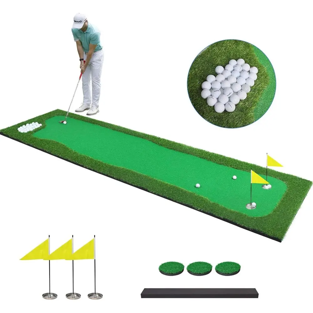 

Professional Artificial Grass Golf Putting Mat, 3.3x10ft, with Sand Trap, Suitable for Home, Office, and Outdoor Use