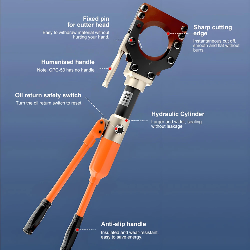 Hydraulic Cable Cutter High-Performance Hydraulic Cable Cutting Pliers Armored Copper Aluminum Cable Shears 50/75/85/95