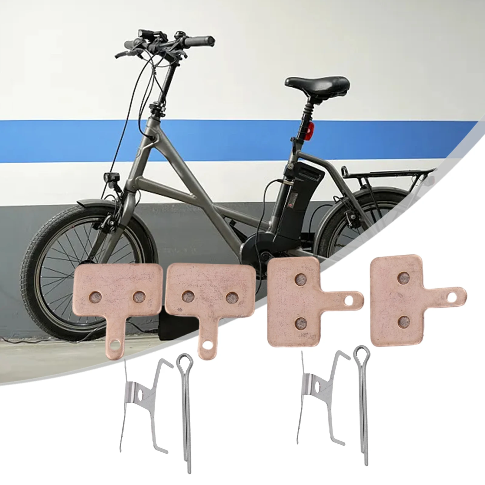 2 Pairs E-bike Disc Brake Pads For XOD Brake Calipers Full Metal Sintering Pads Electric Bicycle Replacement Brake Pads