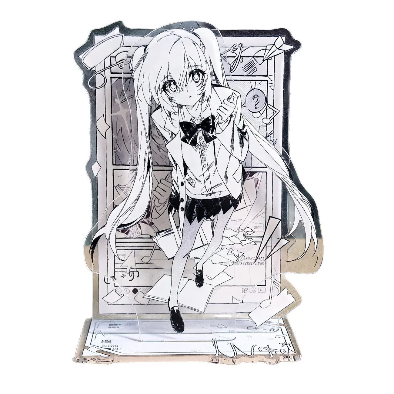 10 سنتيمتر هاتسون ميكو أبيض وأسود الاكريليك المدرجات-مشهد الحرم الجامعي JK موحدة على الوجهين سطح المكتب الحلي