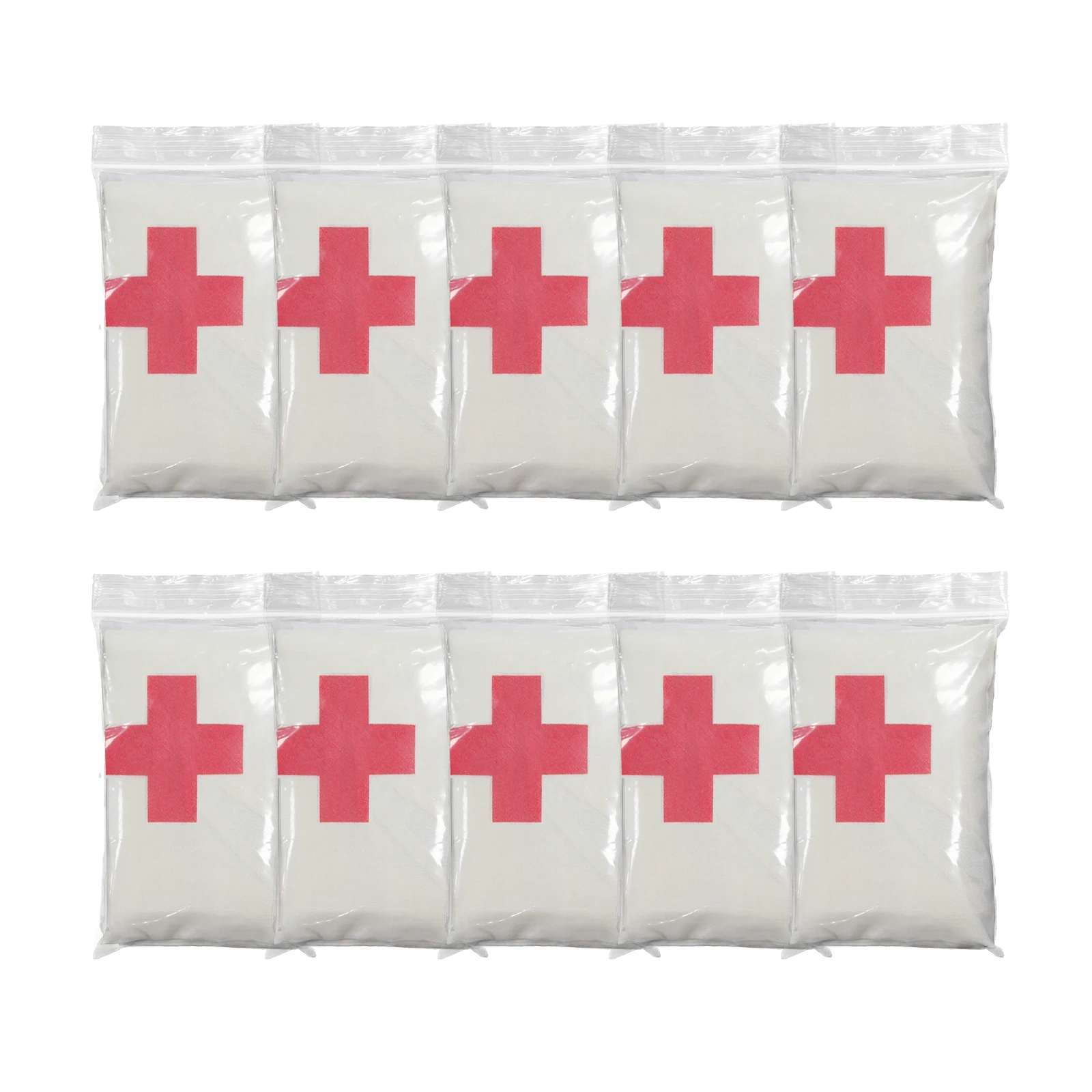 Medresq 10-Pack 37x37x53 Inch Triangular Bandage 100% Cotton Versatile First Aid Sling Splint Head Support Wound Covering