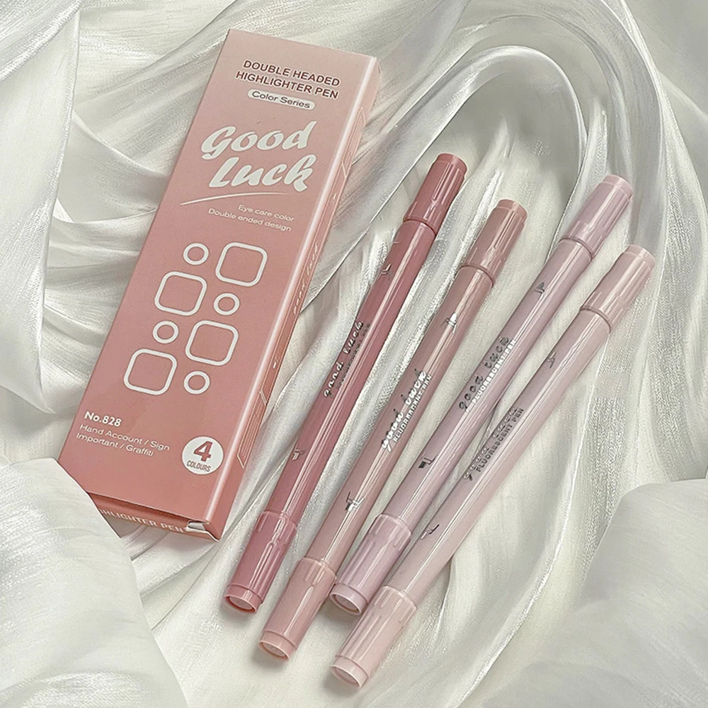 4 шт./набор, двусторонние флуоресцентные маркеры с градиентом