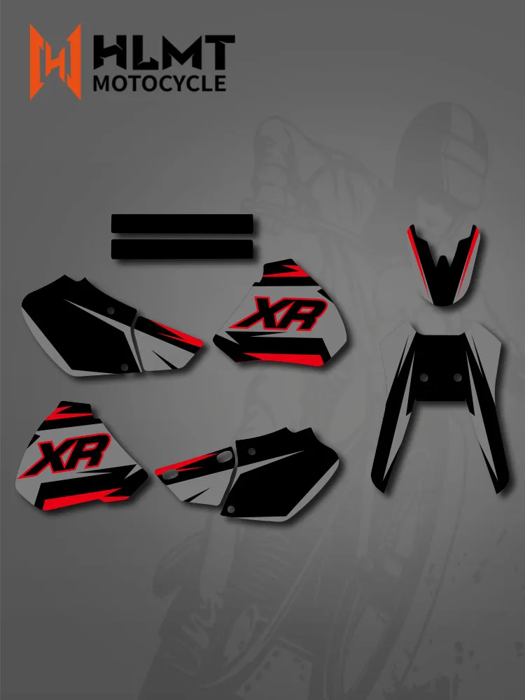 Dla Honda XR250 XR400 1996-2002 2003 2004 XR 250 400 HLMT motocykl grafika tło naklejki zestaw naklejek — zdjęcie 2