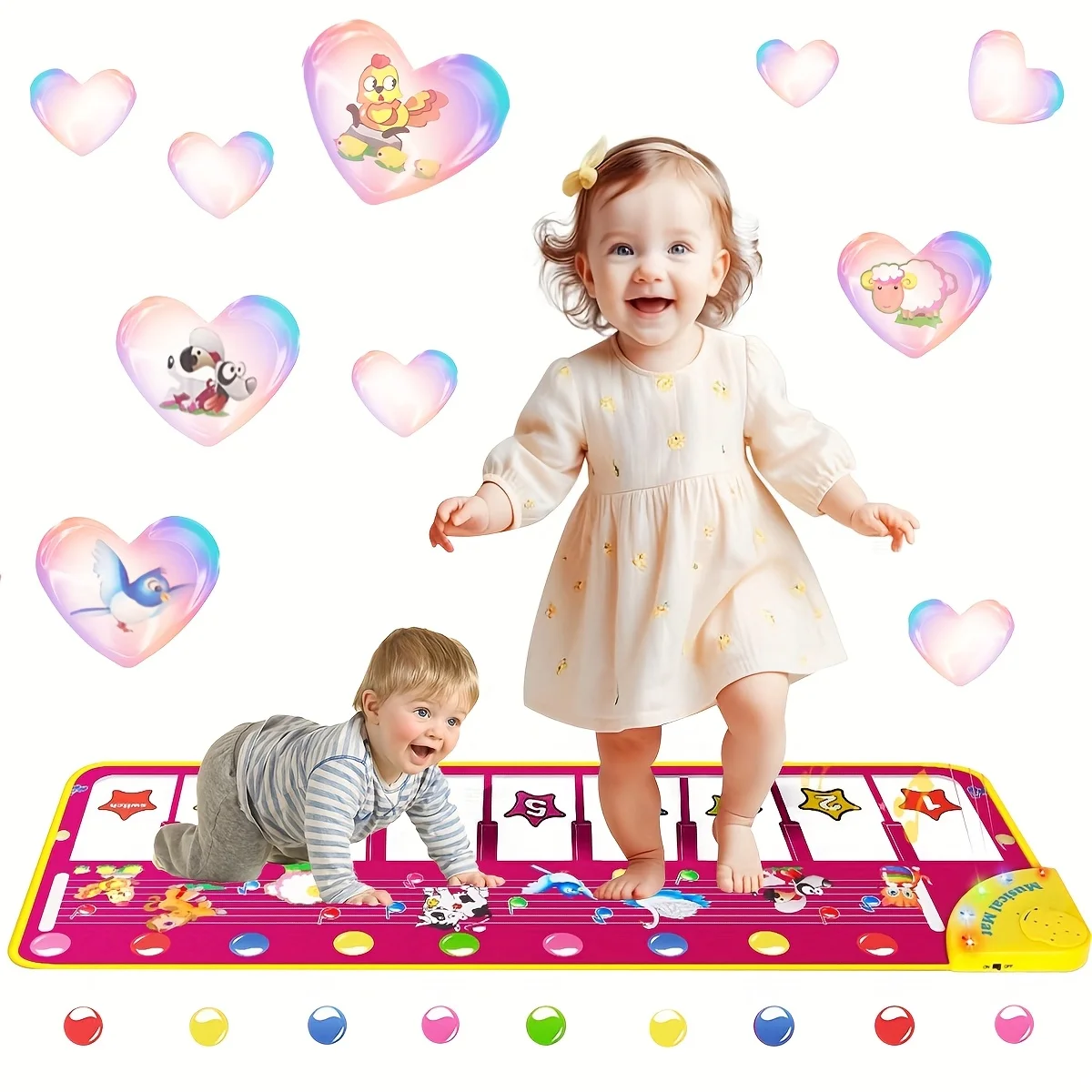 

Многофункциональный напольный коврик для фортепиано, детская музыкальная игрушка, напольный коврик для сенсорных игр, мультисенсорный опыт, музыкальный коврик для ползания