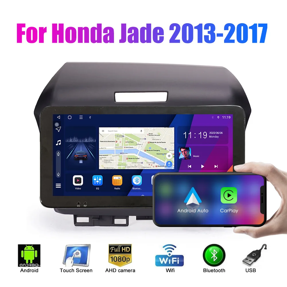 Honda Jade 2013–2017 Android Navigation System With GPS And Rearview Camera