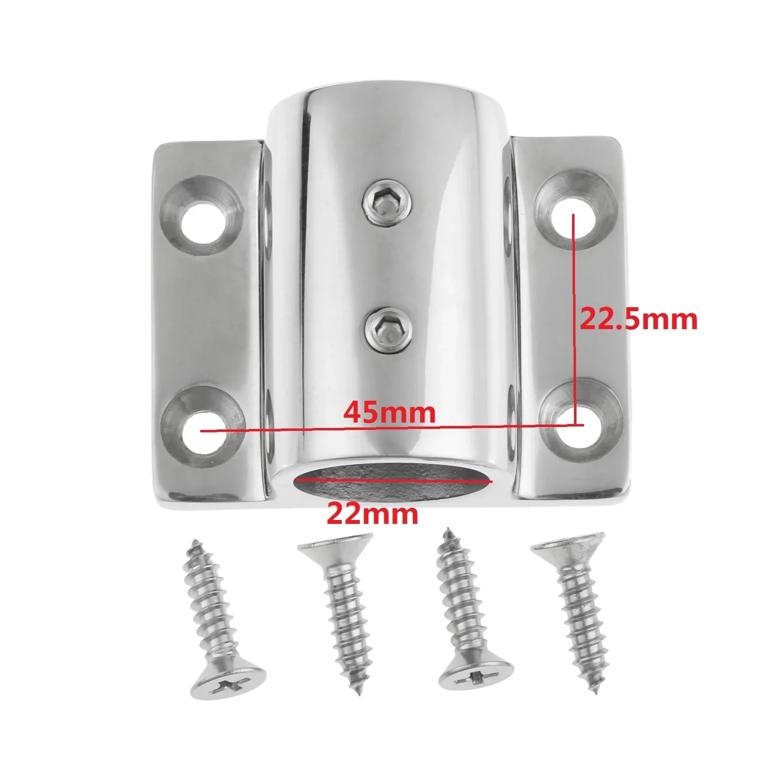 Marine 316 Stainless Steel Boat 90 Degree Rectangle Stanchion Base Handrail Mount Fitting Kayak Canoe Yacht Accessorie 22mm/25mm