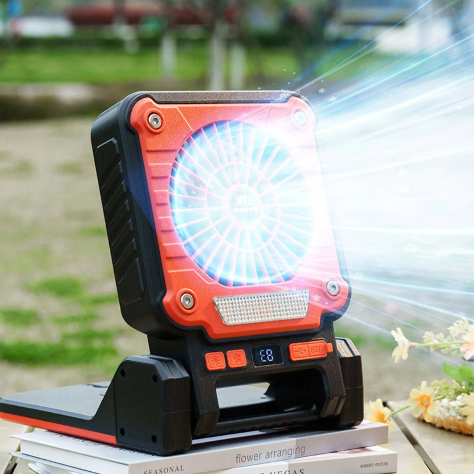 Przenośny wentylator solarny z – Outdoor Power Fan recenzja i cena