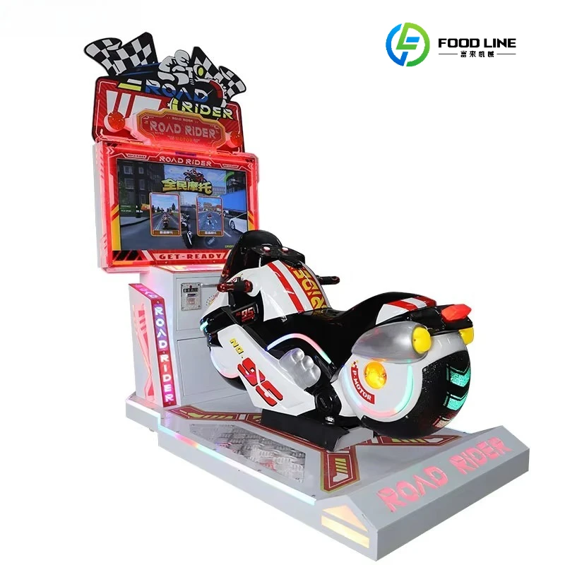 FL Commercial High Quality Arcade Game City Children'S Video Game Console Racing Simulator 3D Racing Motorcycle Customized