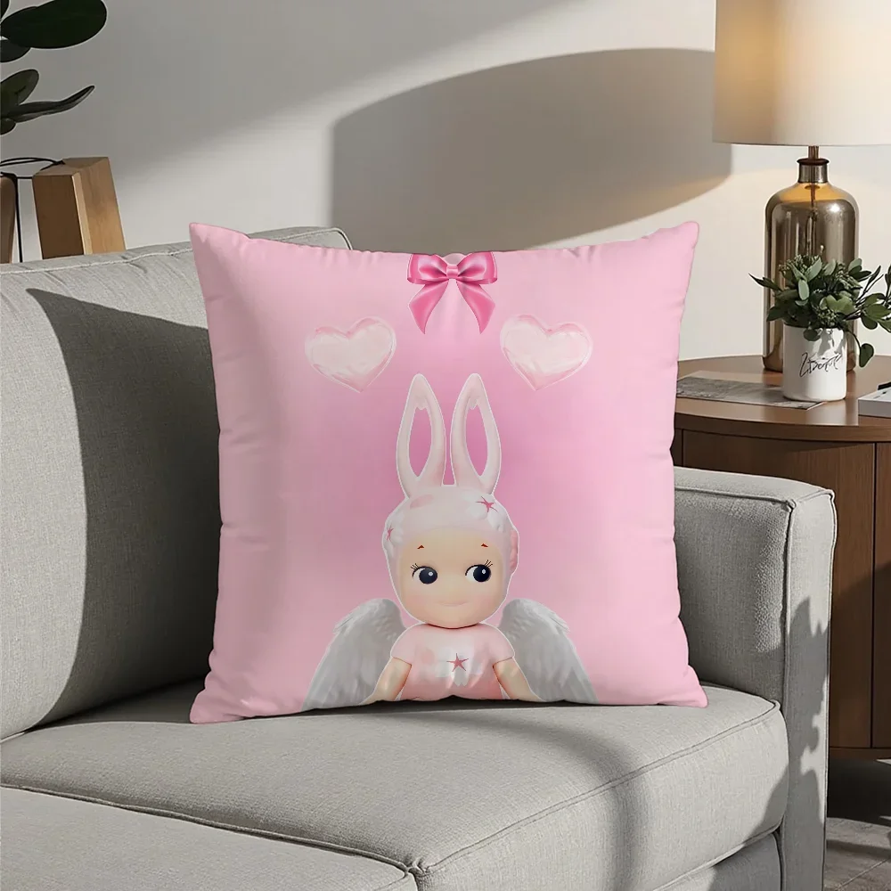 Cute Baby S-Sonny-Es Angel Pillow Case Plush Fabric Soft  Pillowcase Double Sided Print Cushion Cover Household Gifts