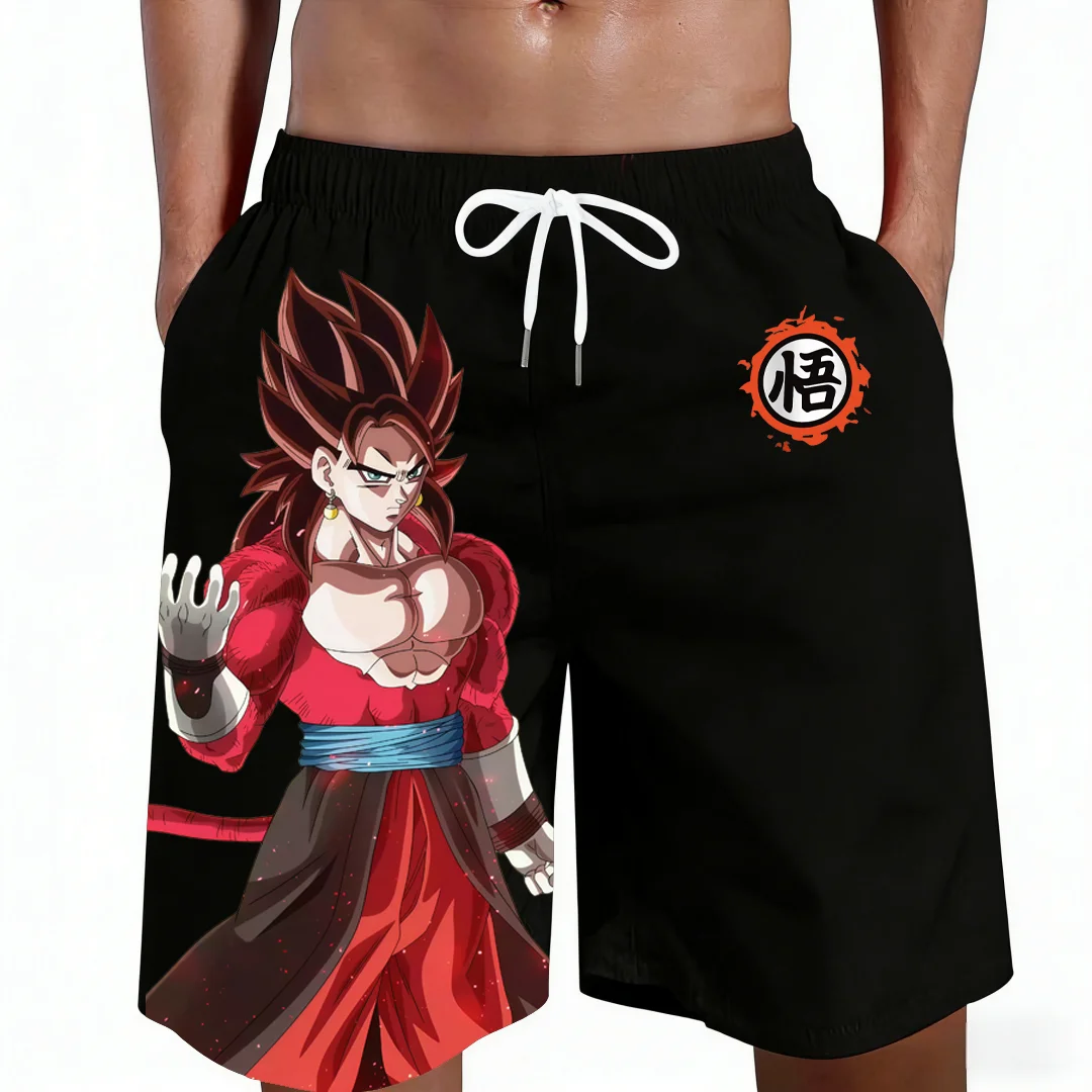 

2026 New Dragon Ball Heroes Vegito Super Saiyan 4 Print Men Kids Beach Shorts Casual Quick Dry Family Matching Breathable Pants