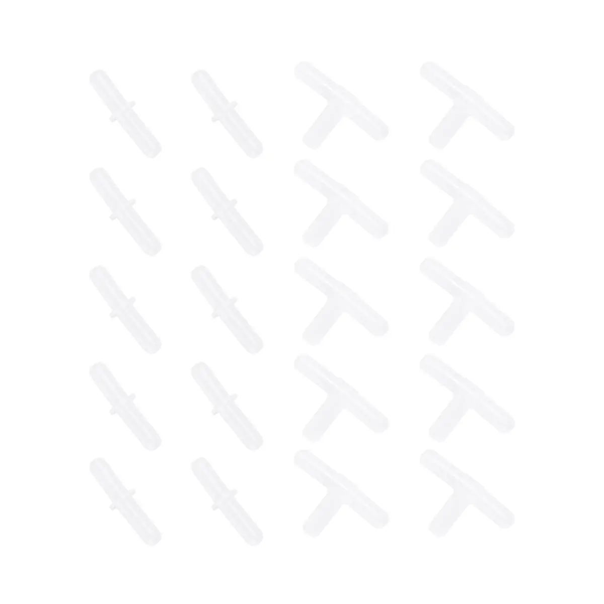 

40pcs Aquarium Connector White Plastic Way 5Mm Tubing Dual Outlet Pump Extension Repair Water Garden Fish