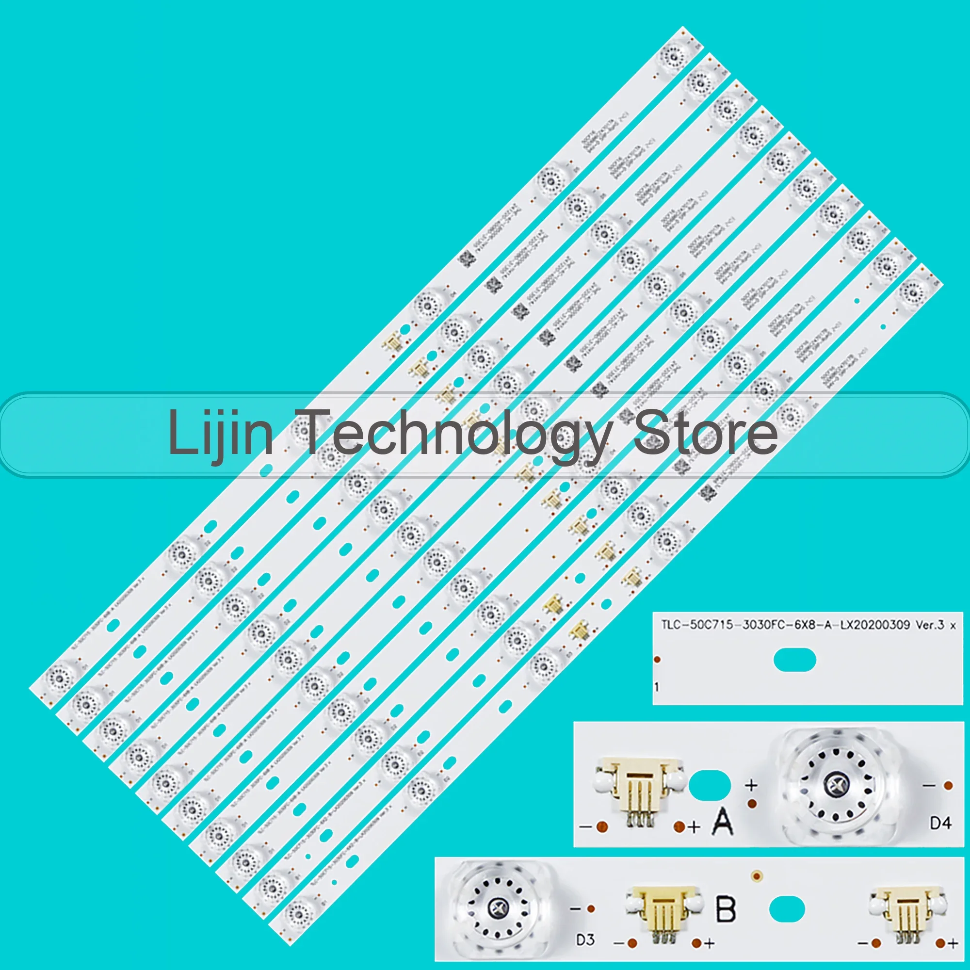 

LED Strip For 50C715 TCL-50C716-3030FC-6X2-B-LX20200309 50D6B6CZ47017B TCL-50C715-3030FC-6X2-B-LX20200309 Ver.3