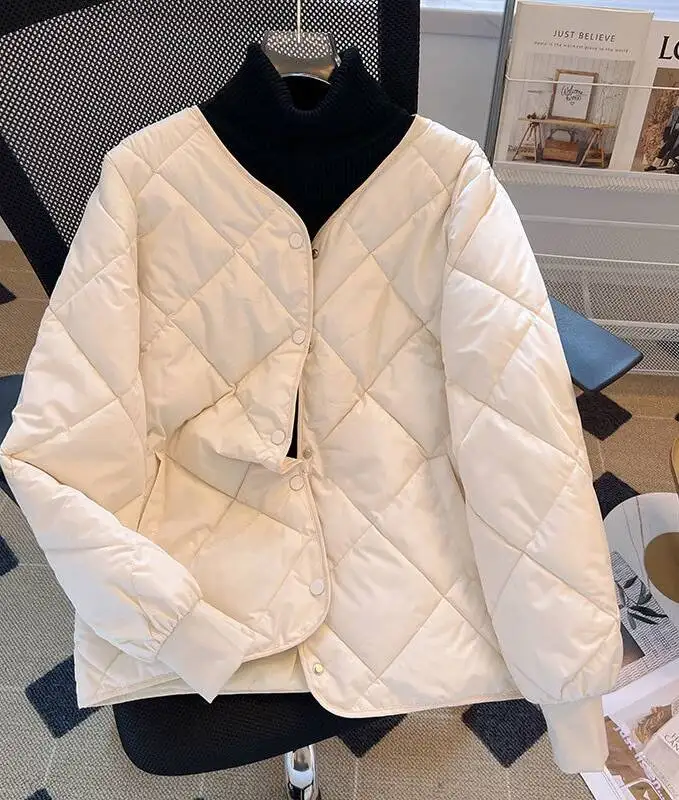 パーカー レディース 女性用 秋 リネン マット チェック柄 シングルブレスト プレスド フラップポケット リテラリー ジュニア ユニーク アーティスティック マルチカラー ソフト