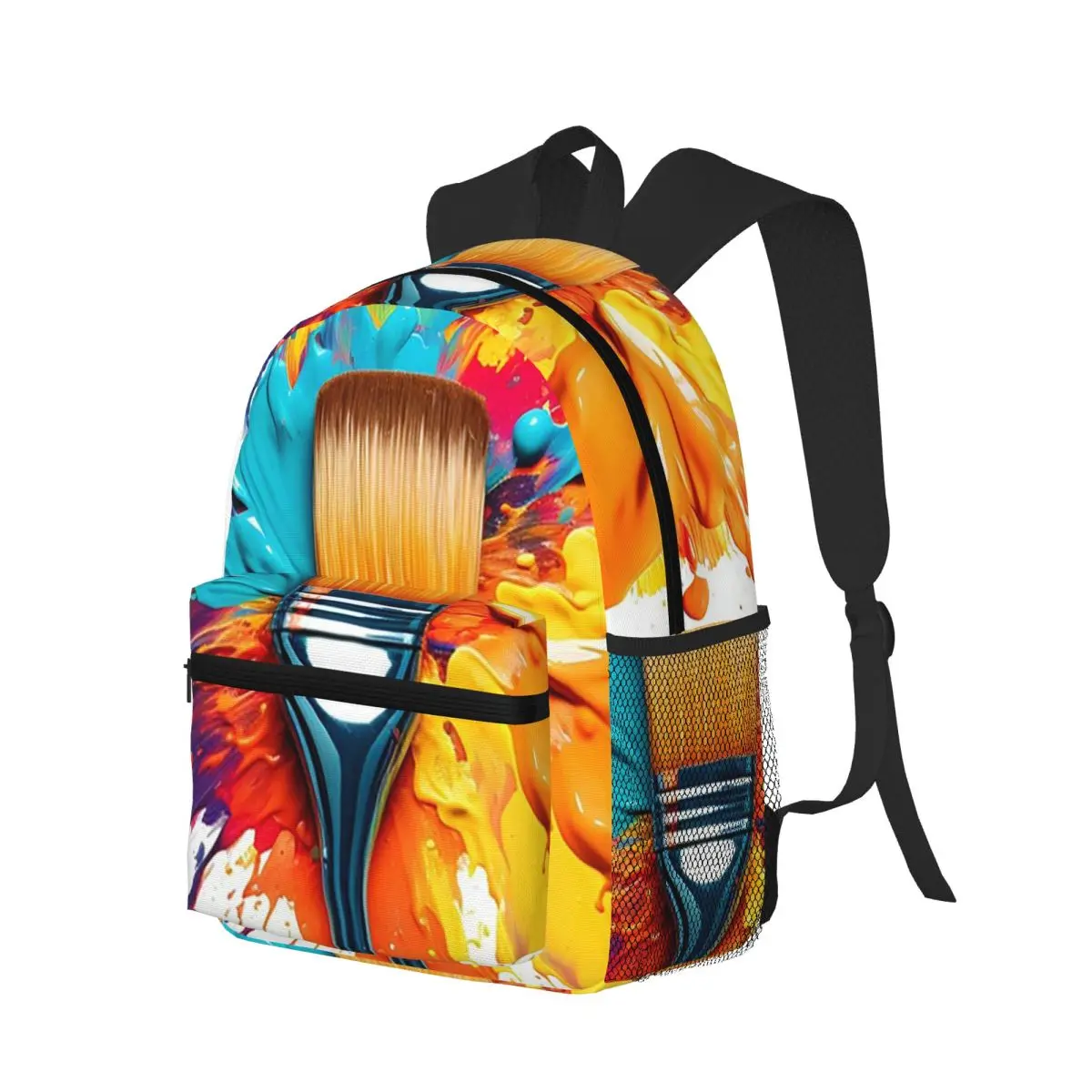 

Colorful Paint Brush Art Student Backpack School Bag Hiking Travel Daypack for Men Women Bookbag Shoulder Bags