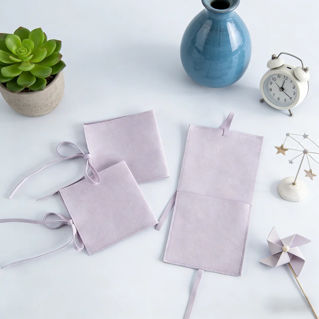 10Pcs Luxurious Microfiber Pouches Portable Jewelry Gift  for Rings & Earrings  Versatile Organizer for Wedding & Party Favors