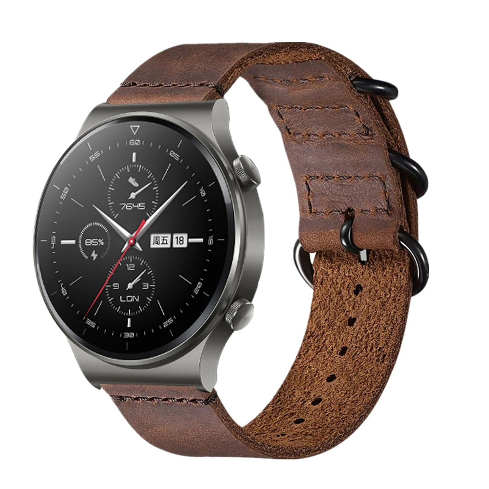 Huawei Watch gt 2 pro用の純正レザーストラップ,42mmおよび46mm,Honor