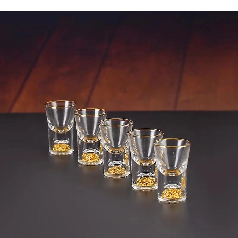 Chinese Style Transparent Glass Crystal Spirit Sober Home Liquor Friends Party Vodka Brandy Wine Set