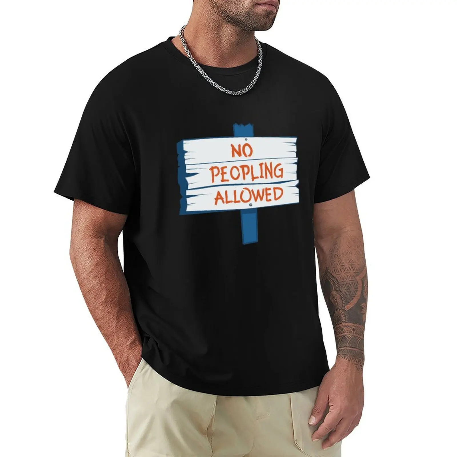 No Peopling Allowed T-Shirt Halloween Casual T-Shirt