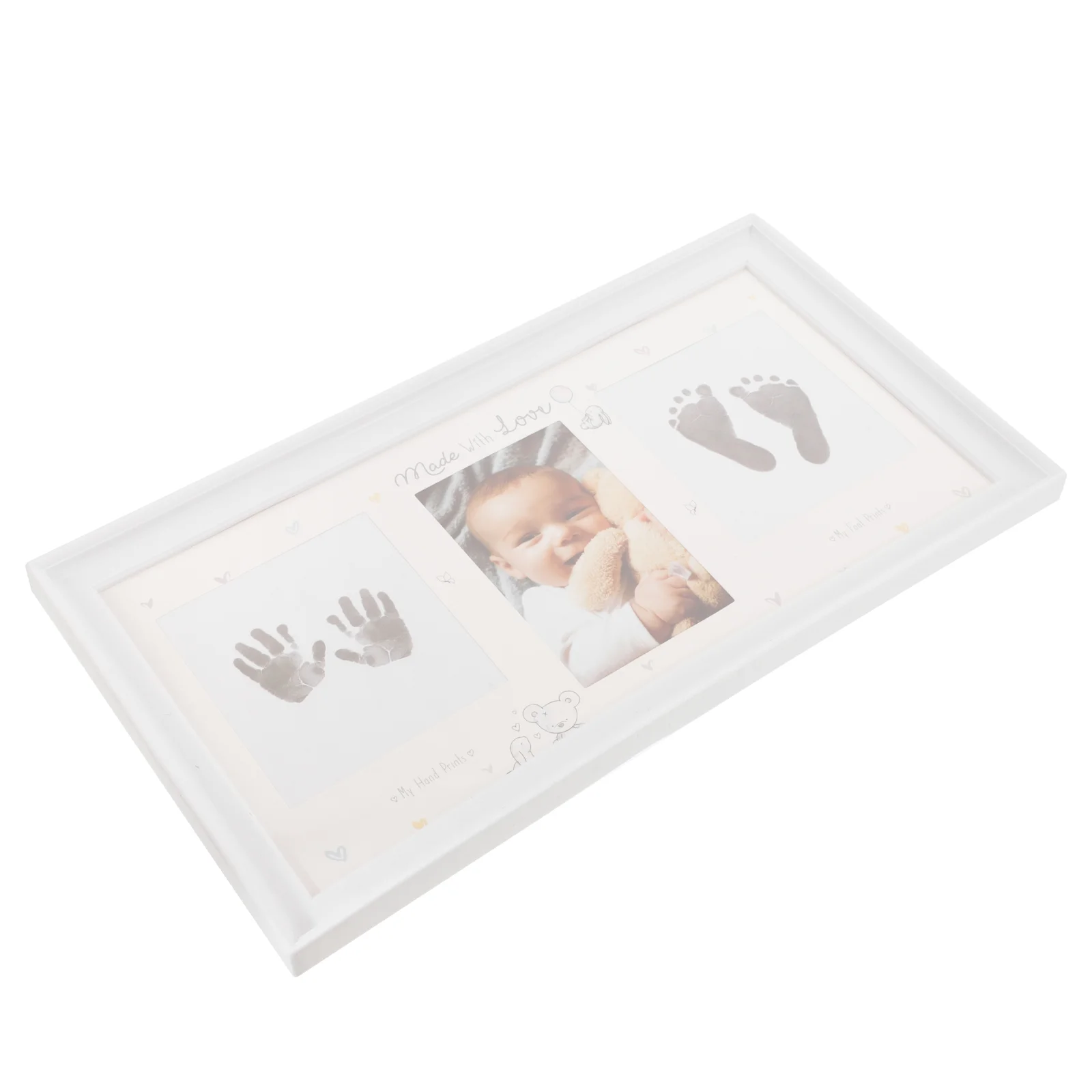 

Hand Foot Print Photo Frame Picture Frames Baby Casting Kit Cardboard Footprint Child