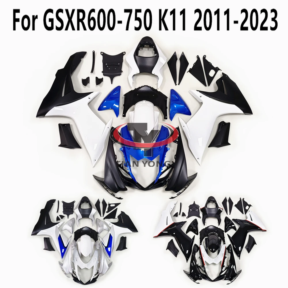 

Blue white matte black Motorcycle Fairing Kit Bodywork Injection Cowling For K11 GSXR 600 750 2011-2016-2017 2018 2019 2020 2021