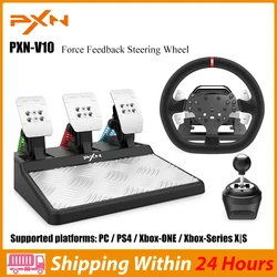 Pxn V10 Game Steering Racesimulator Stuurwiel Volante 270/900 Rotatie Voor Pc Windows 7/8/10/11/Ps4/Xbox One/Xbox Serie