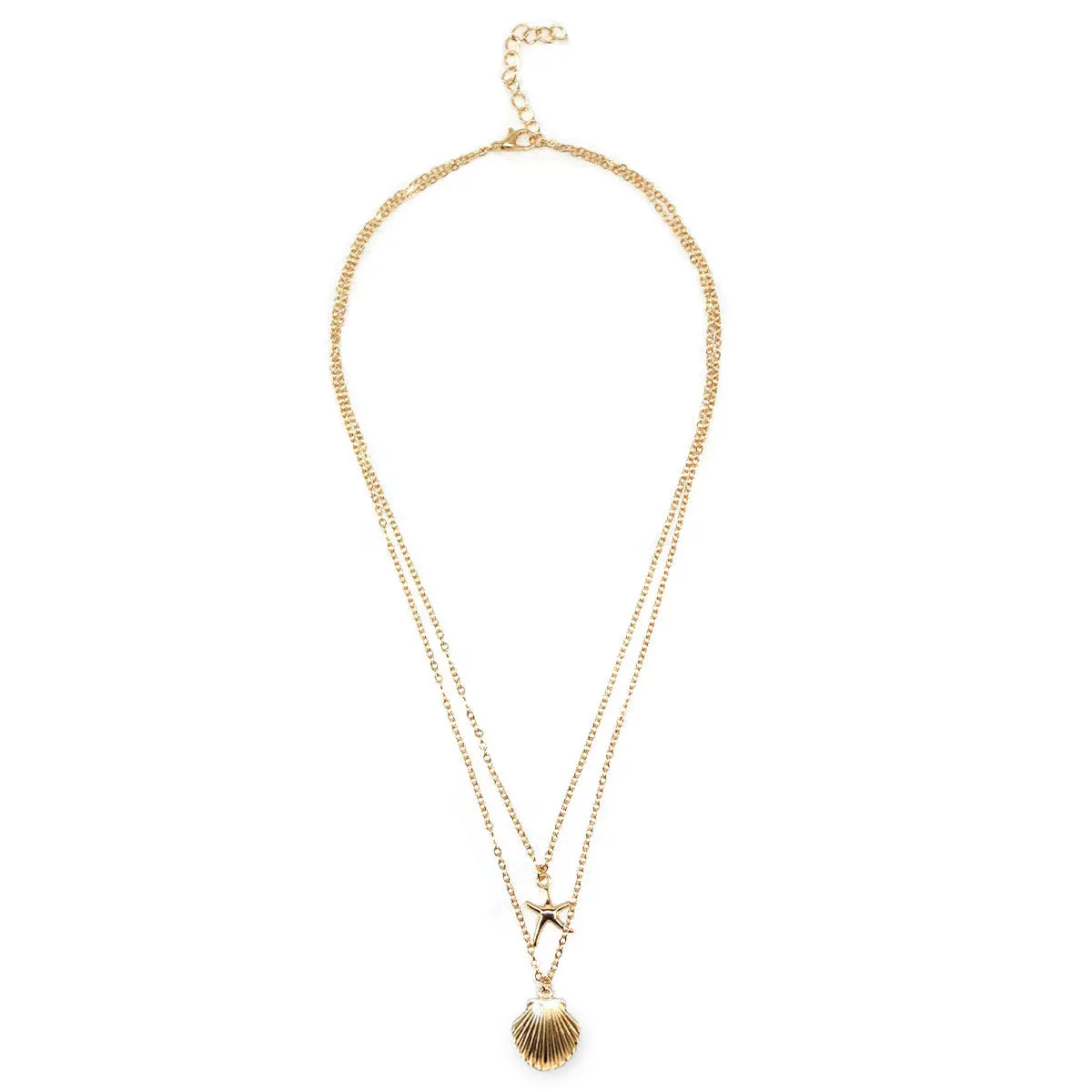 

Cross-Border ell Multi-Layer Nelace Women's Creative Starfi Pendant Clavicle Chain Jewelry Faionable Alloy Cross Chain