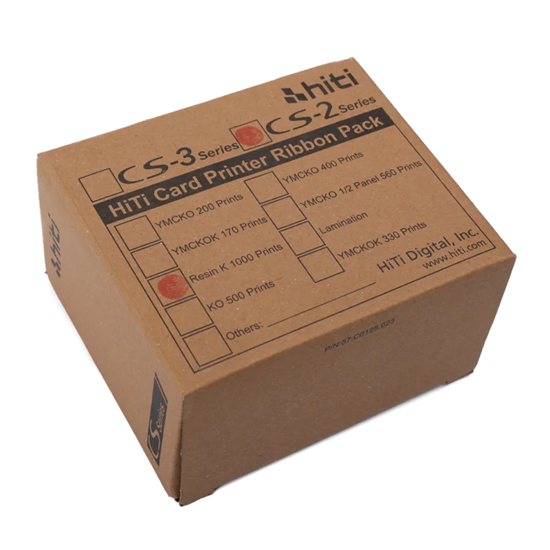 Hiti Black Printing Ribbon 1000 Prints Use in CS200E CS220E CS290E Card Printer Without Chip in Ribbon