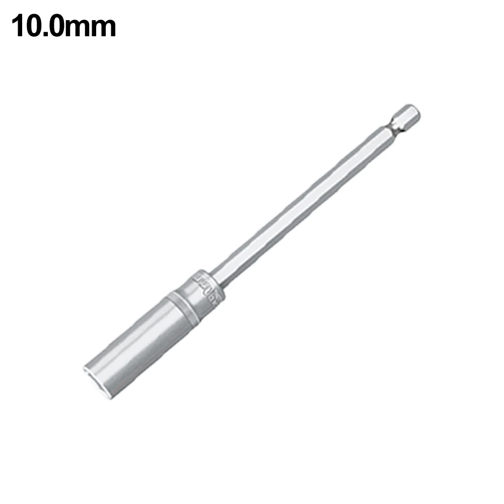 Non-Slip Hex Socket Wrench 4.0-14mm with 30mm Deep Insert for 6.35mm Chuck Electric Drill and Manual Driver Applications