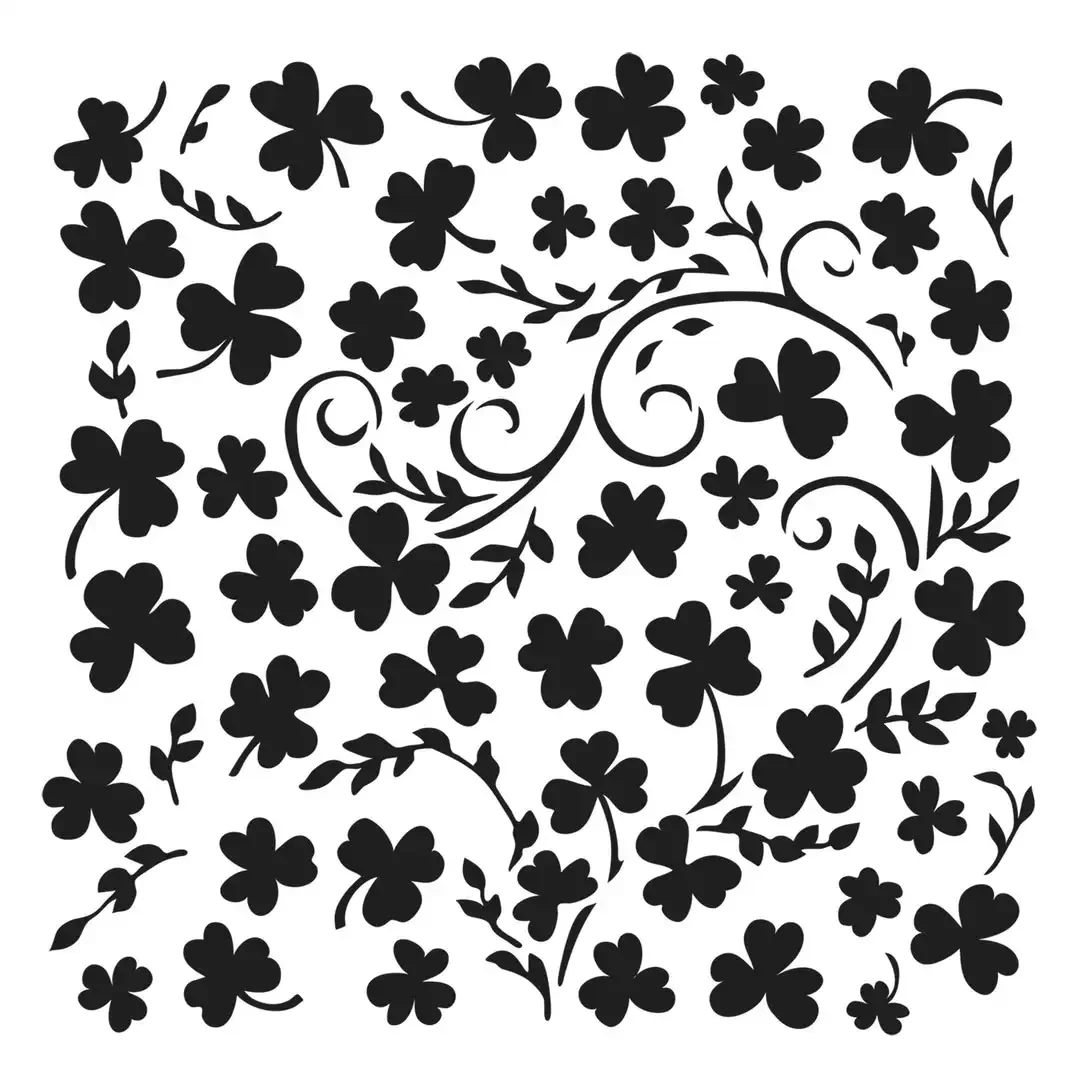 Fractured Flower Stencil For Scrapbook Diary Decoration Embossing Template DIY Card Shamrocking Background Bubble Swirl Stencil