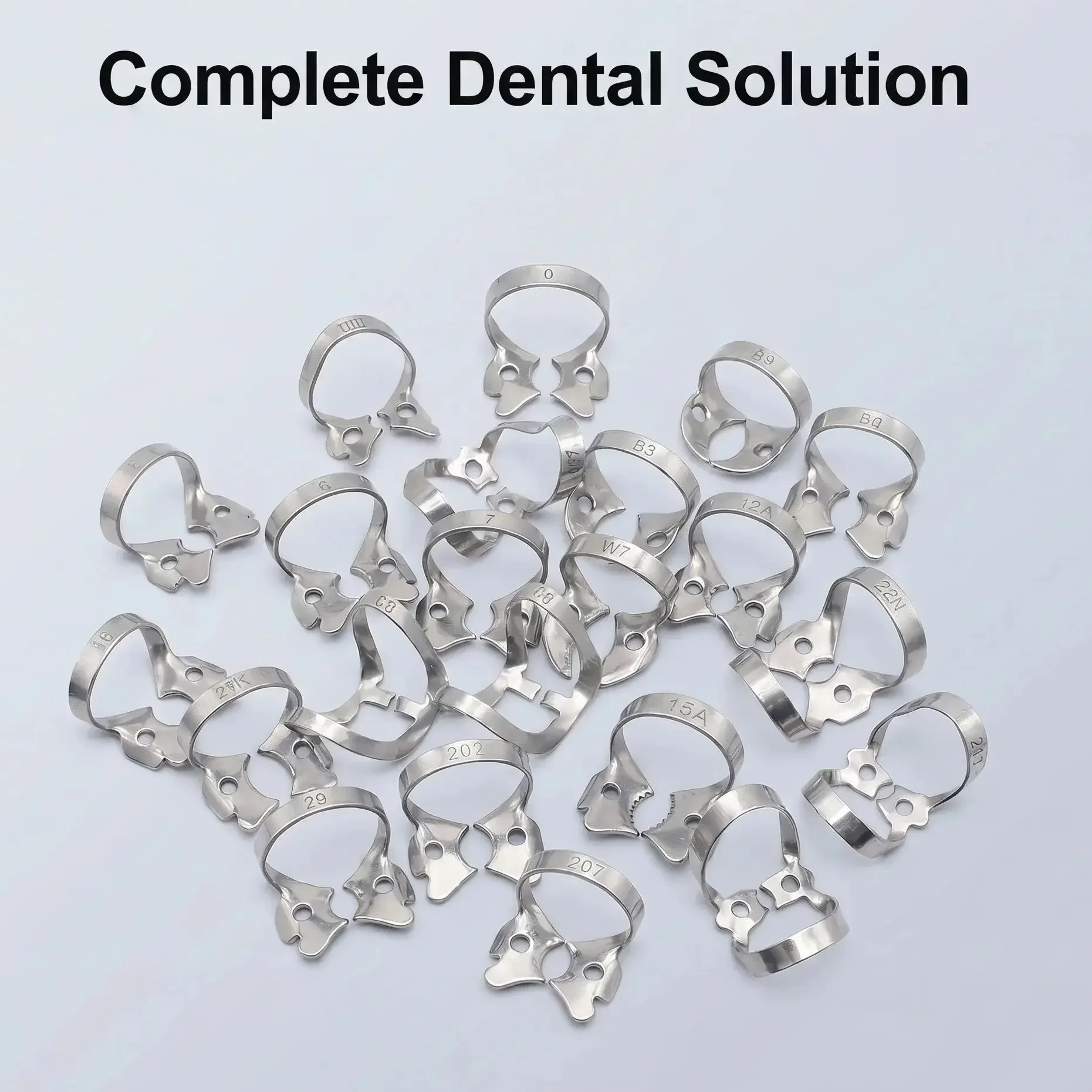 Dental Rubber Dam Forceps Stainless Steel Frame Holder Rubber Dam Clamps Kit for Endodontics