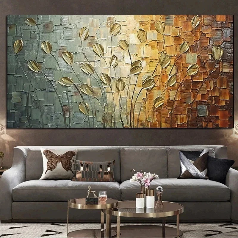 Frameless White and Golden Flo - Home Decor Luxury 评论和价格