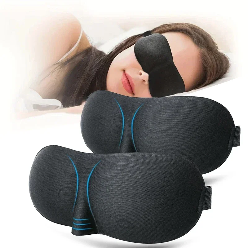 3D Contoured Sleep Mask 100% Light Blocking Eye Mask Ultra-Soft Skin-Friendly Material Breathable Eye Cover For Rest Travel Yoga