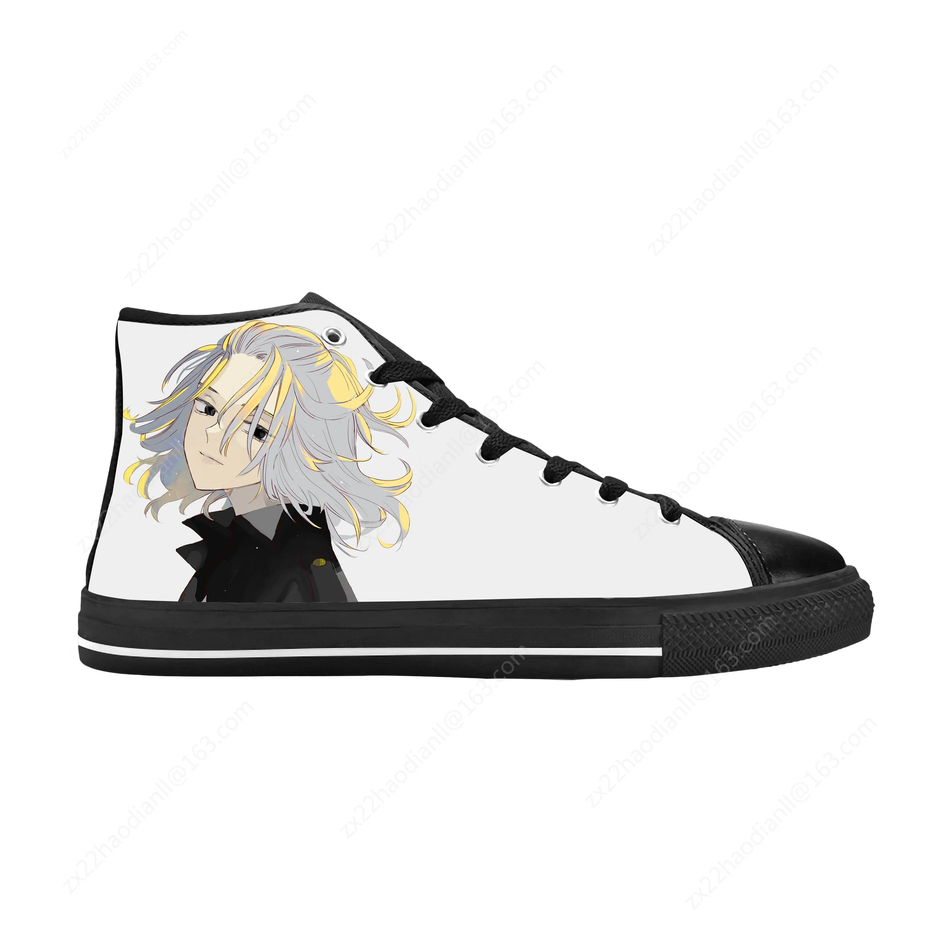 Japońskie Anime tokio Revengers Sano Manjiro Mikey odzież na co dzień buty wysoki Top wygodne oddychające buty sportowe męskie/damskie z nadrukiem 3D