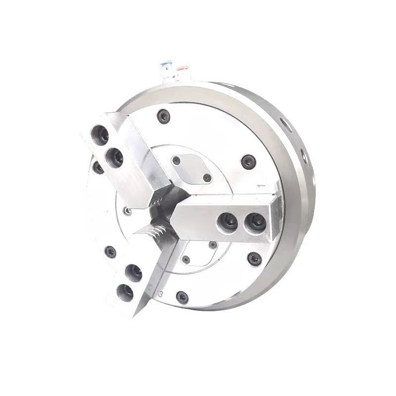 Front pneumatic chuck three-jaw hollow numerical control lathe machine tool cutting and welding all-through hole