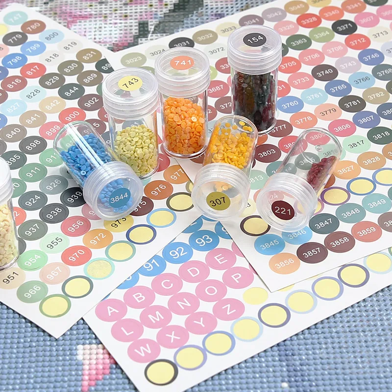 Diamond Painting DMC Color Number Stickers For Storage Box Mosaic Beads Organizer Bottle Colors Label Diamond Painting Mark Tool