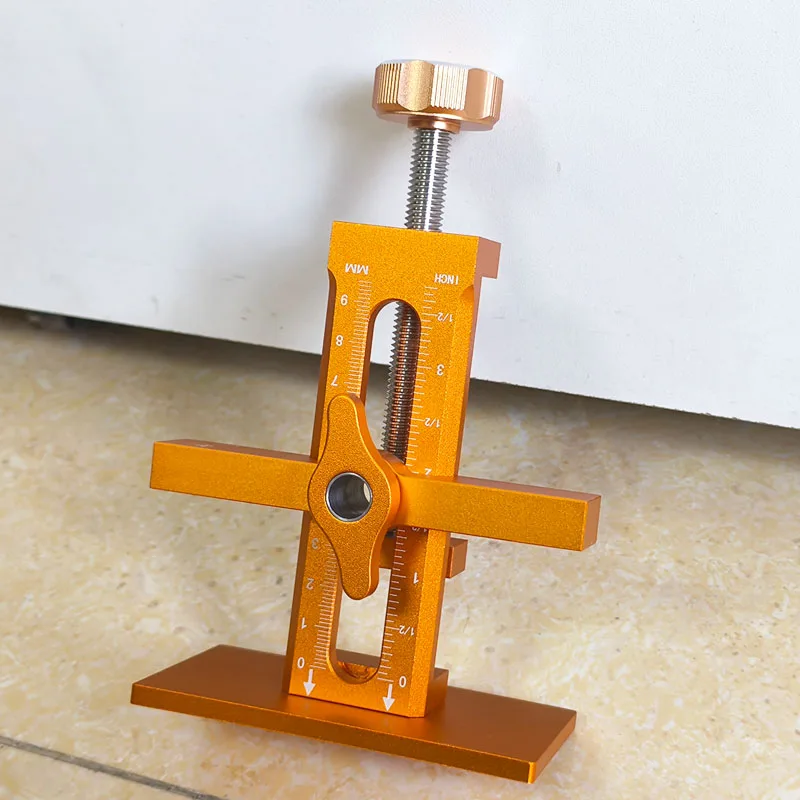 Hidden Door Panel Installation Leveling Jig Cabinet Door Mounting Support Arm Wooden Storage Cabinet Rebounder Drilling Clamp