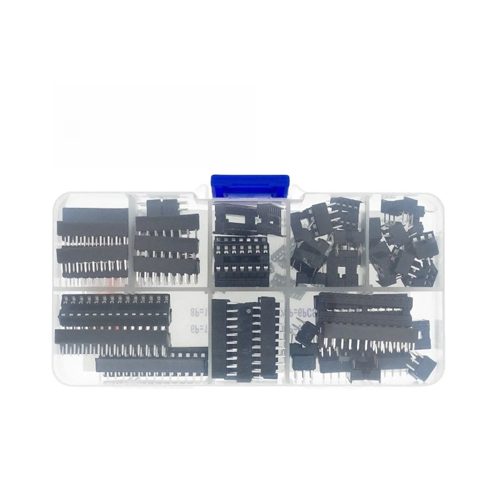 1set 66PCS IC Chip Holder With Various Specifications Electrical Testing Equipment Accessories Wire Connector