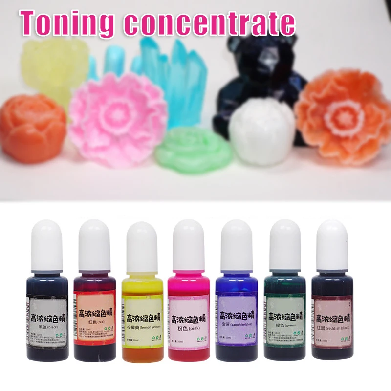 24 renk epoksi reçine Pigment DIY kristal epoksi tonlama mürekkep konsantre reçine renklendirici takı el sanatları yapımı için 10ml
