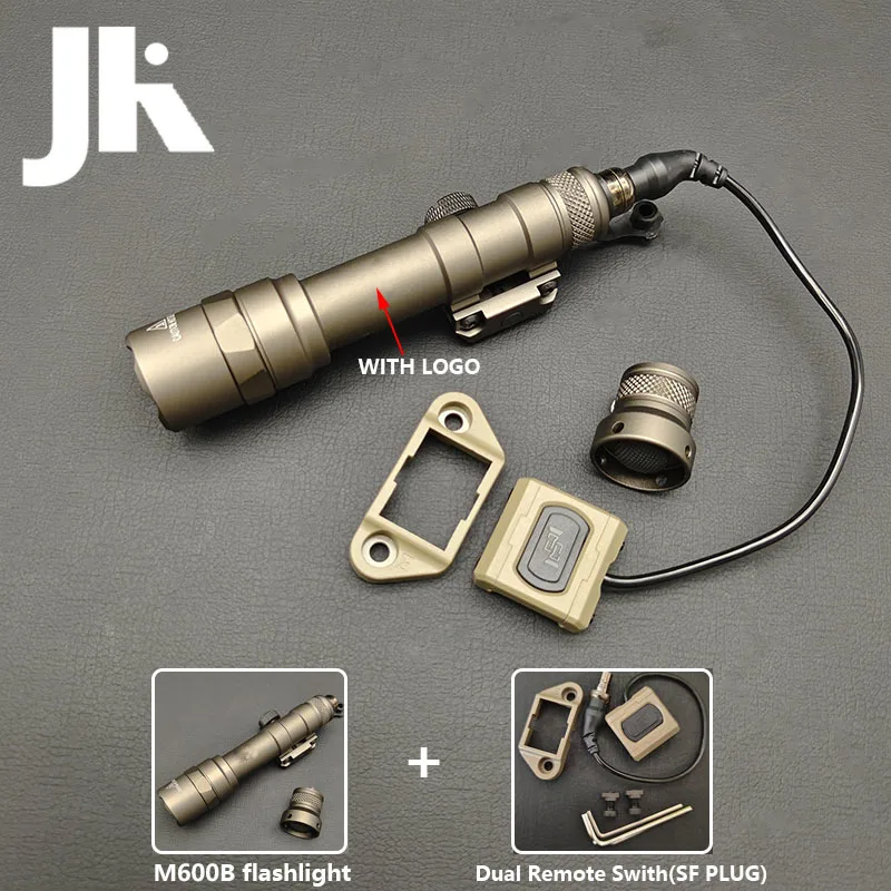 

Tactical SF M600B M300B Flashlight Scout Light With Modbutton Remote Pressure Switch Airsoft Hunting Weapon light Fit 20MM Rail