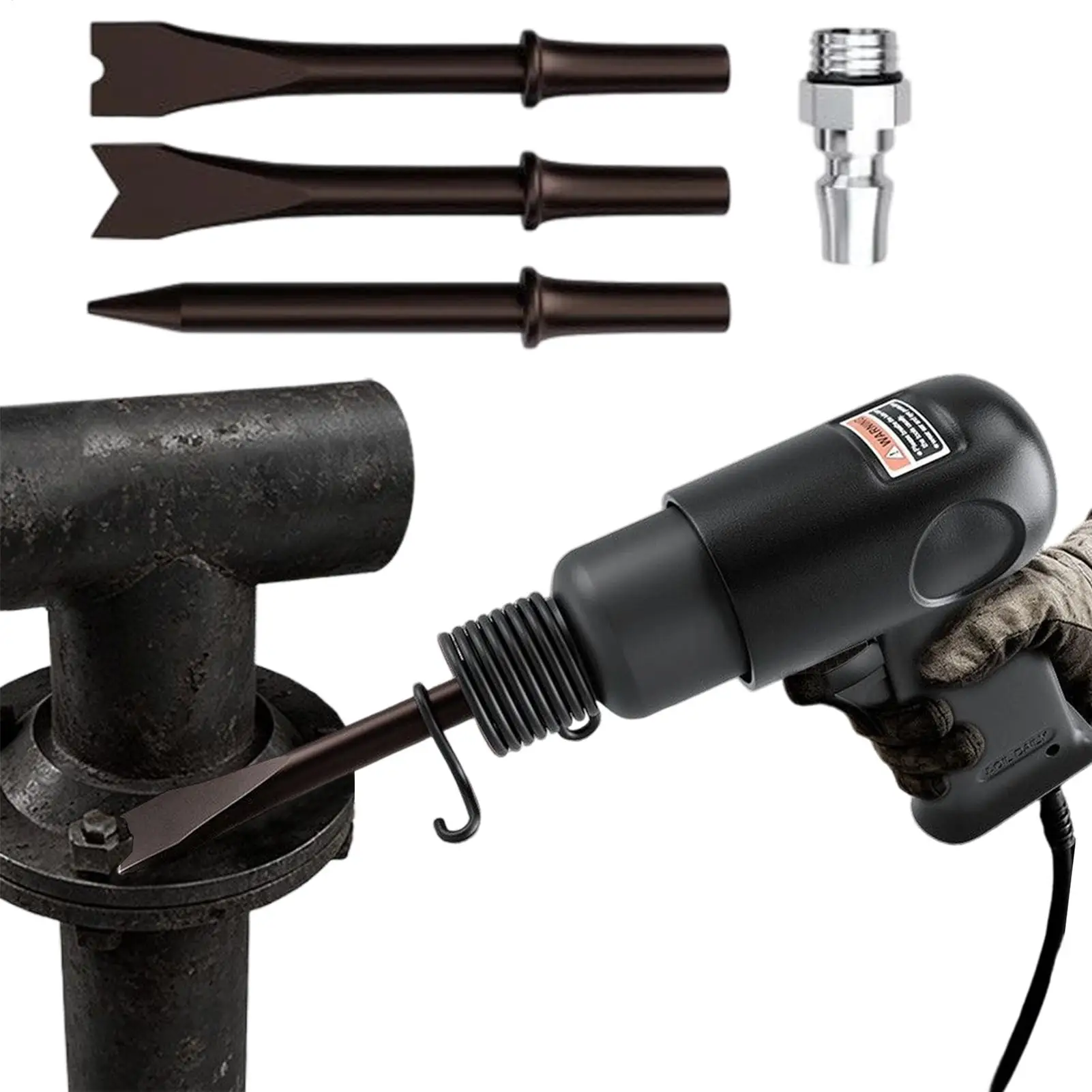 Air Hammer Chisel 4500 BPM Equipment With Quick Change Retainer 150mm Pneumatic Air Hammer With 4 Chisels For Auto Chipping