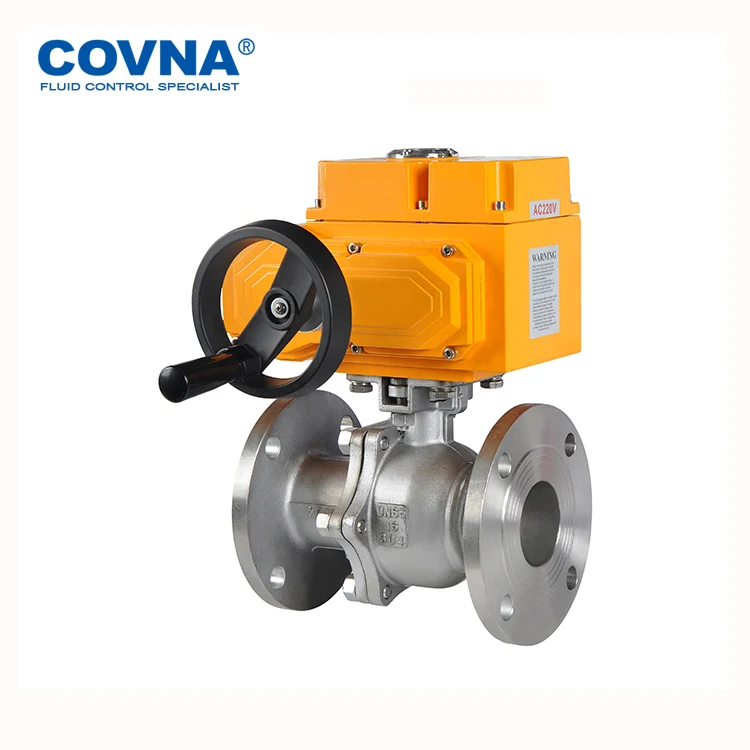 COVNA Electric Actuator Valve Flange End IP68 Explosion Proof 24V 2 Way 5 Inch Motorized Valve