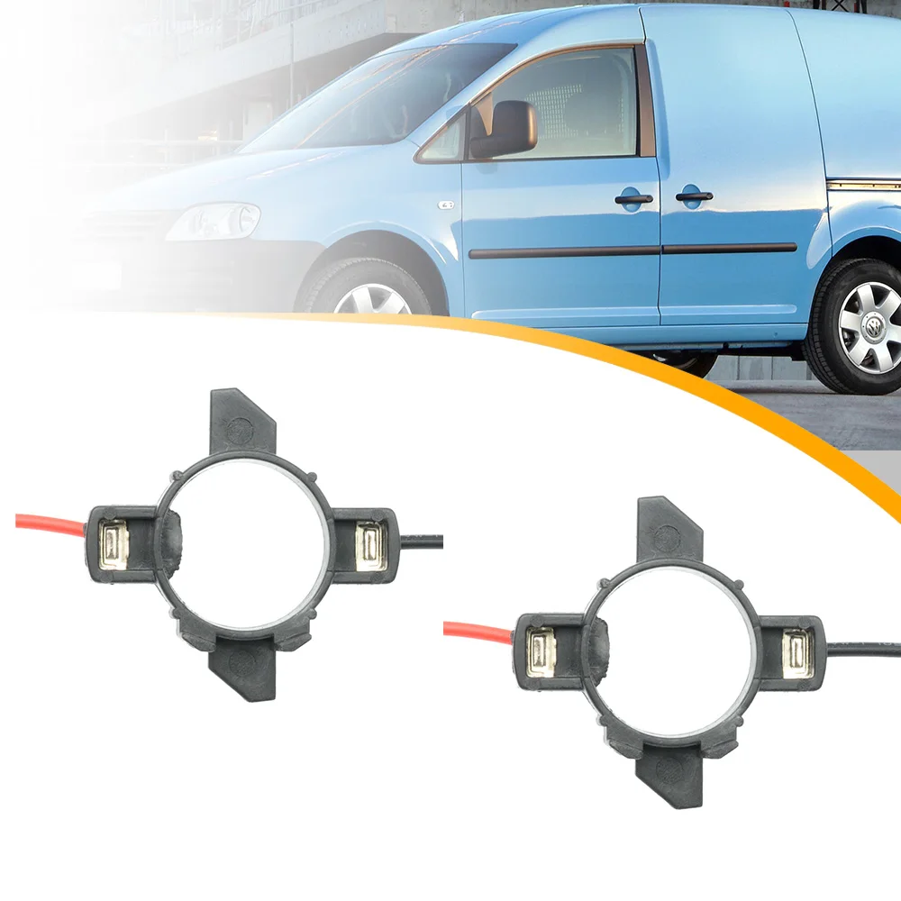 

2Pcs H7 Car Led Lamp Bulb Base Adapter Holder Auto Headlamp Socket Bulb Cap Mount Ring For VW Touran Caddy 2003-2006