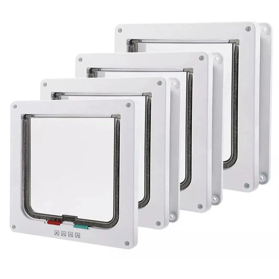 1pcs pet door, cat door, two-way access door, glass acrylic board, cat and dog house
