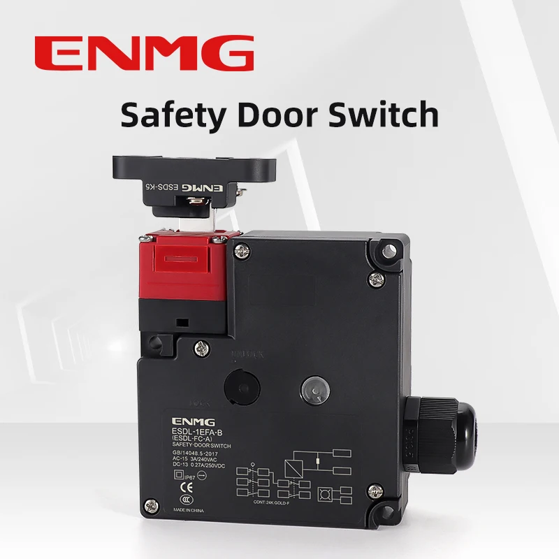 ENMG DC24V Electromagnetic Lock Switch Bolt Type Gold Plated Contacts Forced  Disconnection Electromagnetic Release Safety  Door