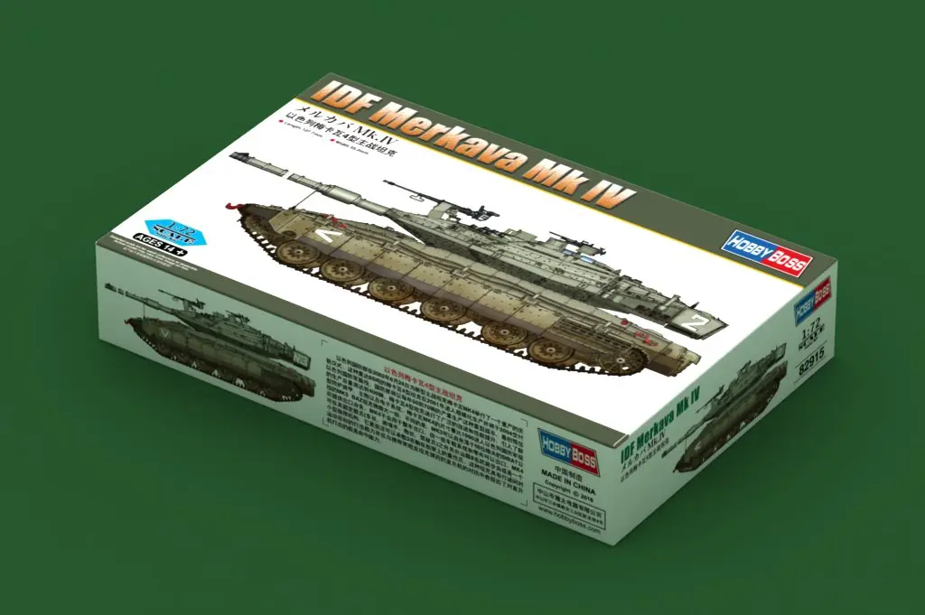 Hobbyboss 82915 1/72 Scale Israel IDF Merkava Mk IV Main Battle Tank MBT Vehicle Hobby Assembly Plastic Model Building Kit