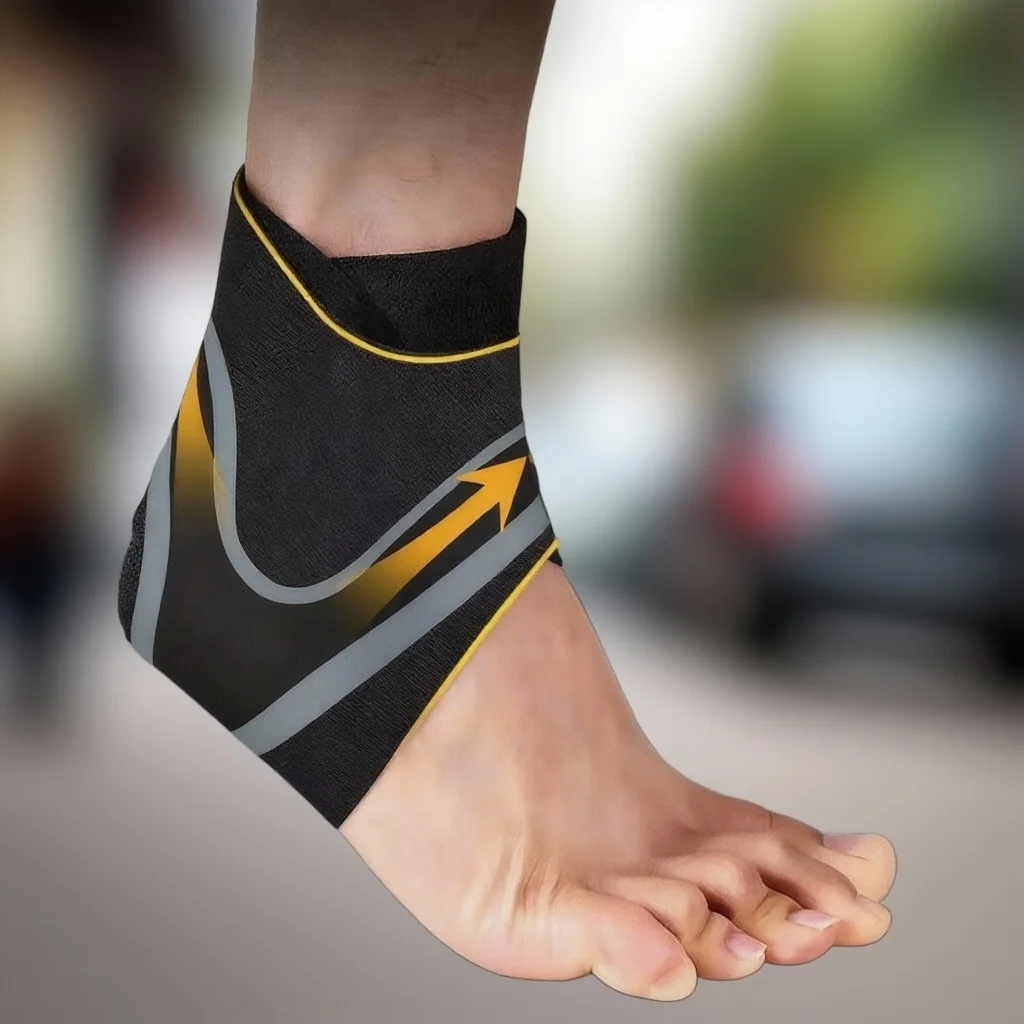 WRELS Adjustable Ankle Brace Compression Sleeve Breathable Support for Sports Running Basketball Sprain Recovery